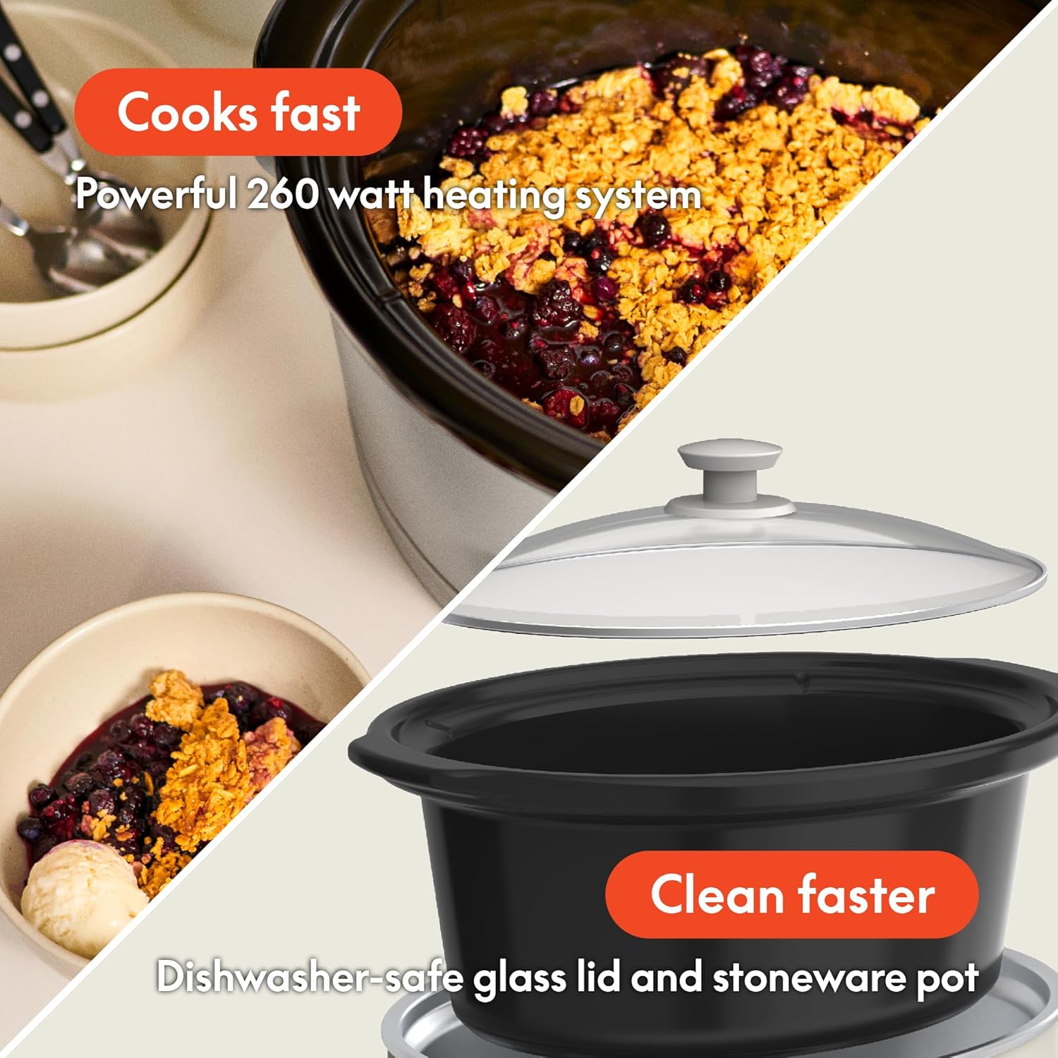 Thumbnail 3 de Bella 6.0 Qt Programmable Slow Cooker with Ceramic Nonstick Coating