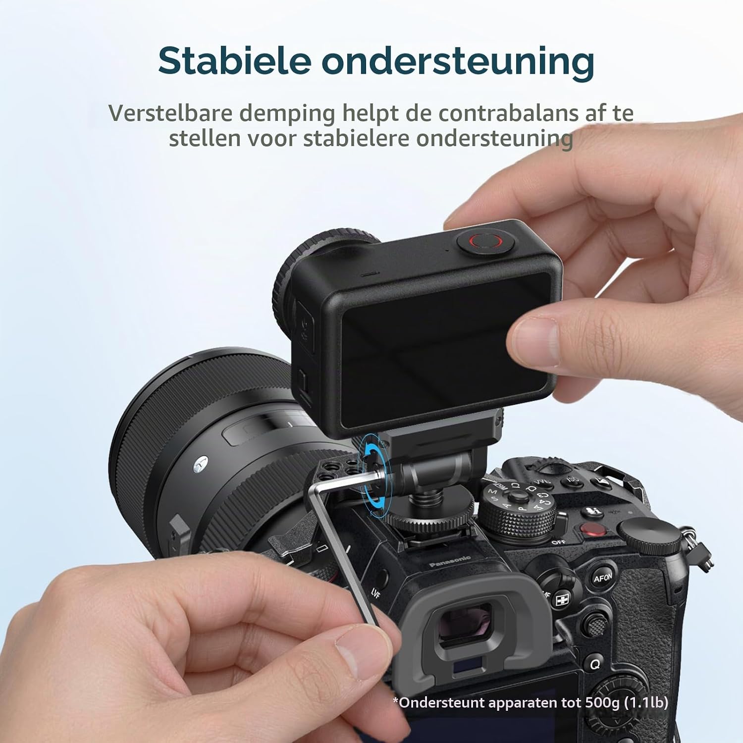 Detalle 2 de SMALLRIG 6440 cold shoe-bevestiging voor DJI Osmo Action 6 en Nano, 160°