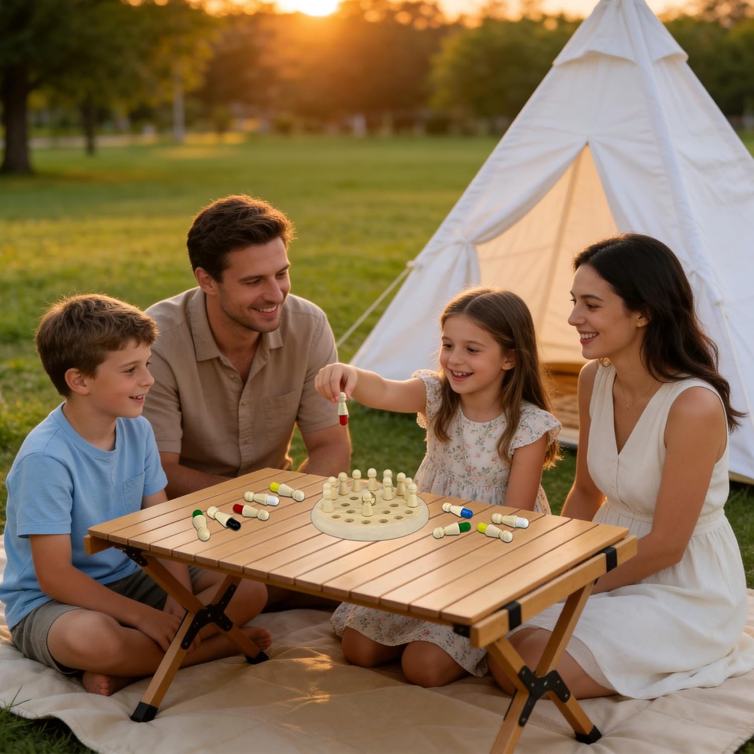 Thumbnail 3 de Vingahouse Wooden Chess Memory Match Stick Game with Storage Bag