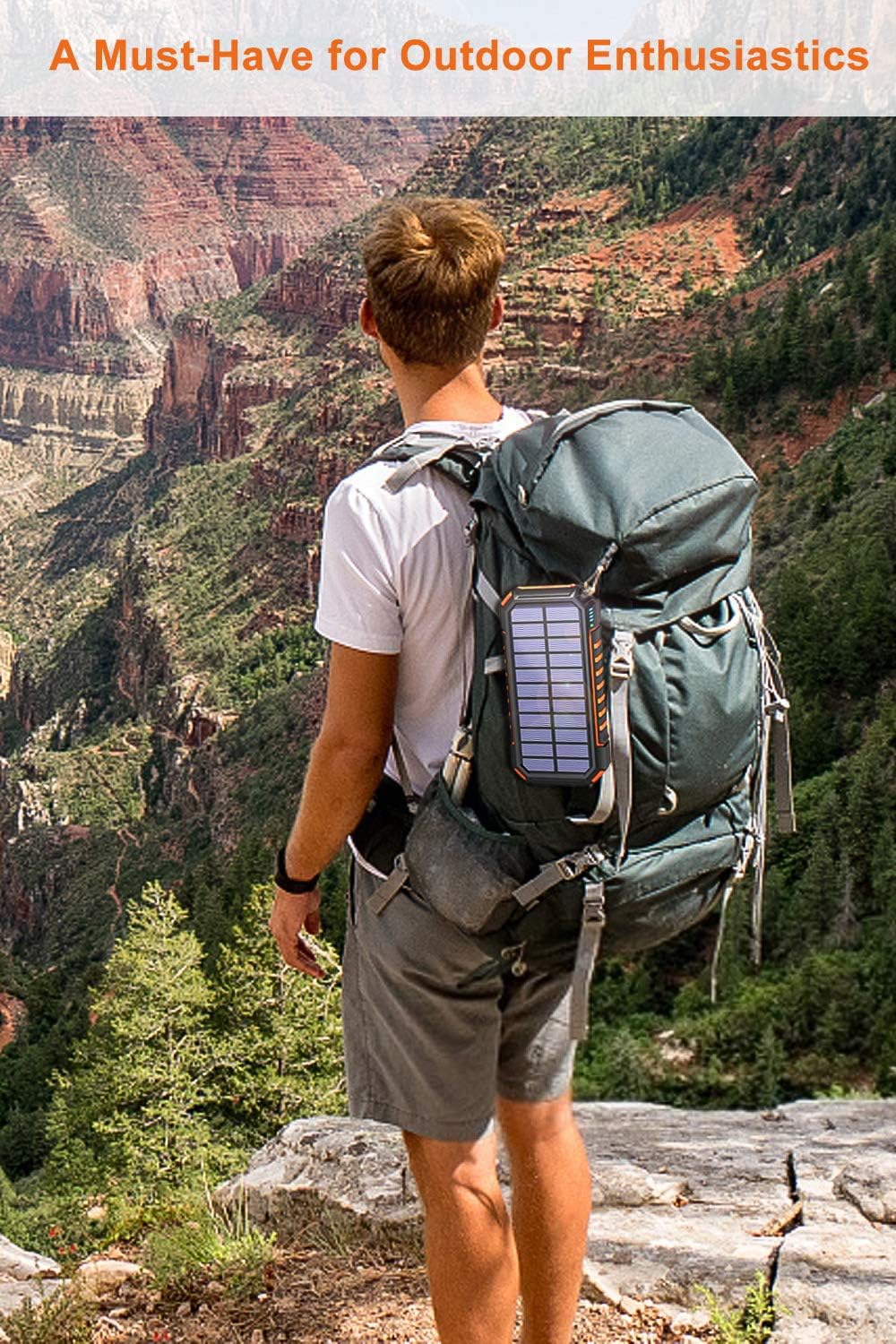 Thumbnail 6 de Hiluckey Solar Charger 20000mAh Power Bank with Wireless Charging & 3A USB-C fast charge