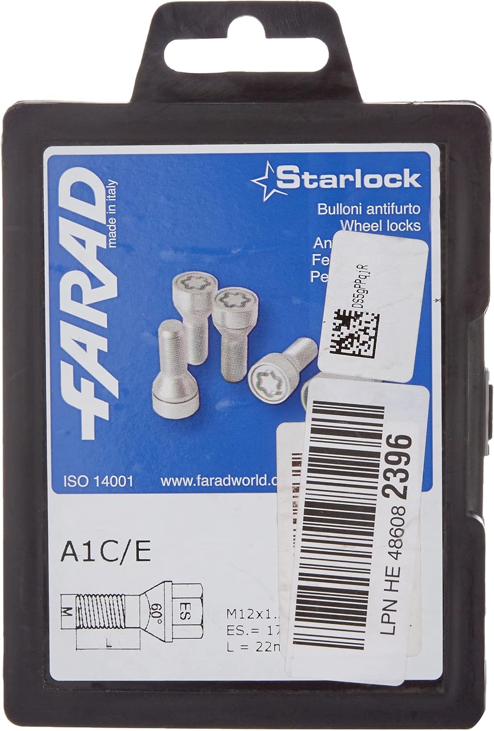 Detalle 2 de Farad 1-A1C/E Starlock 1CH – zamek do felg z bolcem mocującym, srebrny
