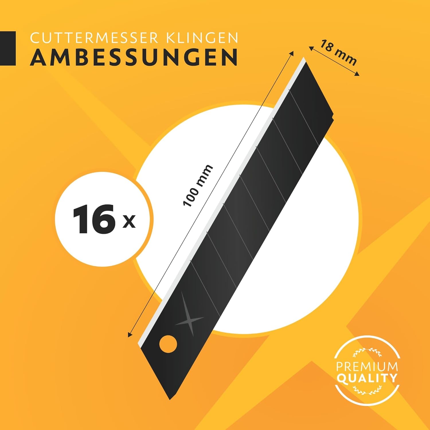 Thumbnail 3 de FixedNow 3 x Cuttermesser Set 18 mm – extra scharf inkl. 16 Ersatzklingen aus japanischem Karbonstahl