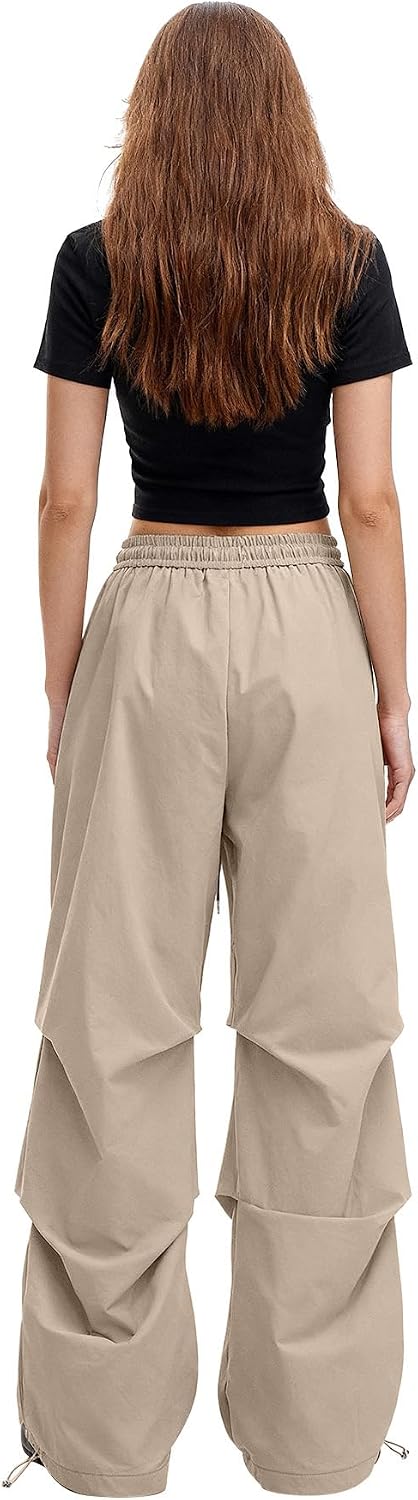 Thumbnail 6 de Bakyarder Women’s Y2K Parachute Pants, Wide Leg with Adjustable Drawstring Waist