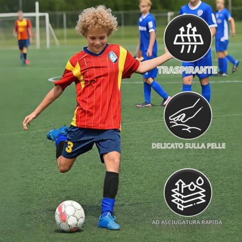Detalle 2 de AYBUY Parastinchi da Calcio in nido d'ape con cuscinetti EVA da 10 mm – 1 paia