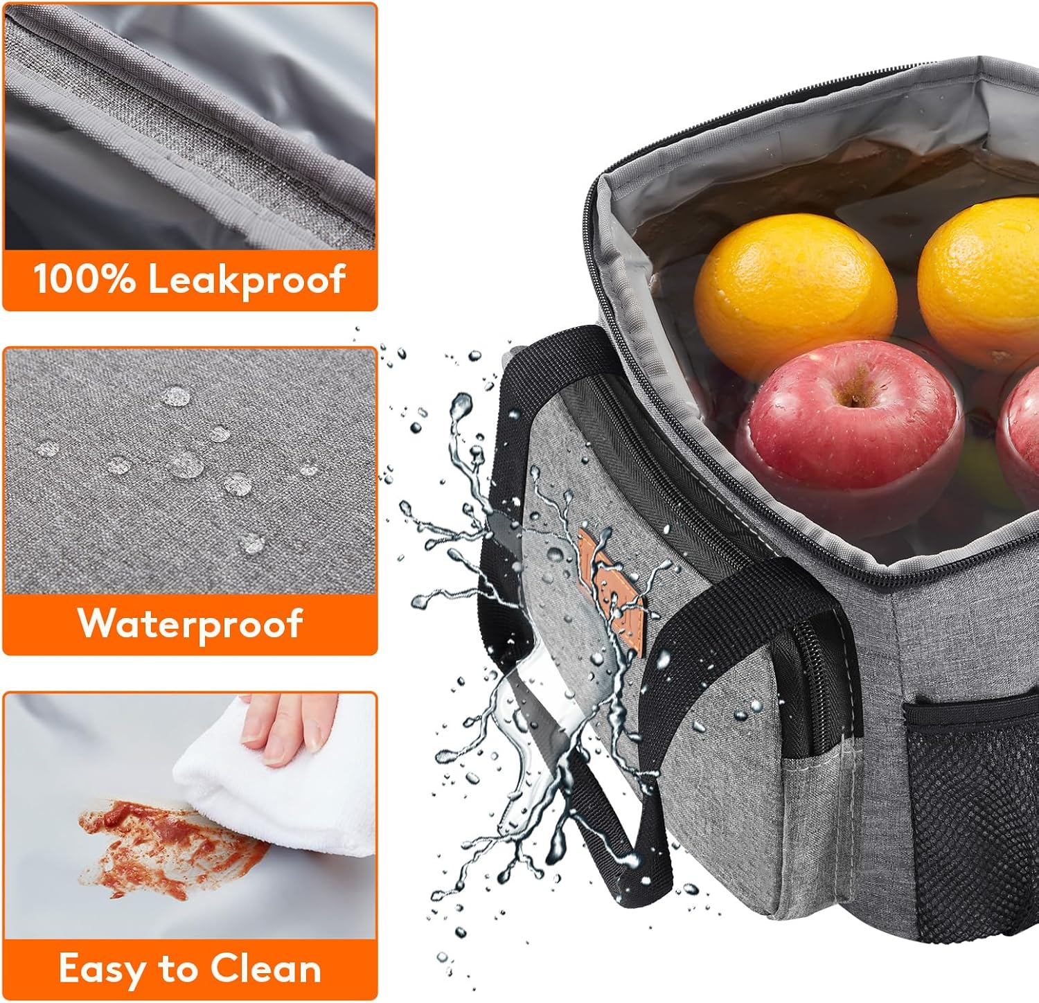 Thumbnail 4 de Lifewit 9L Insulated Lunch Bag with 12 Cans Capacity – Grey