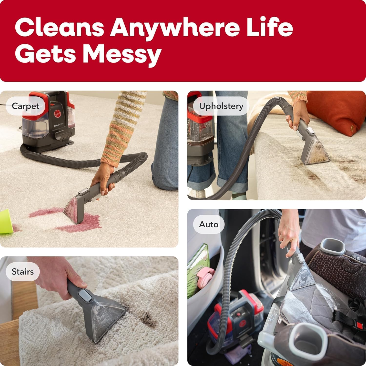 Thumbnail 3 de Hoover Mini Spotless FH12300CA Portable Carpet and Upholstery Cleaner