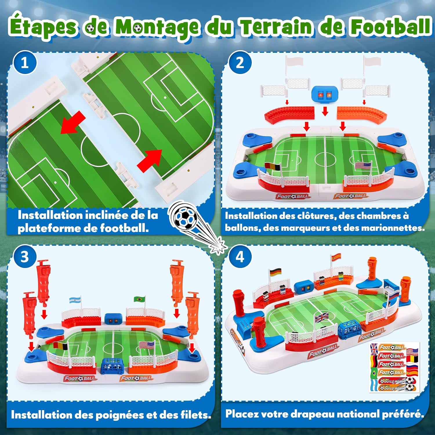 Detalle de Dromlag Baby-foot de table interactif pour enfants (4-10 ans) et adultes