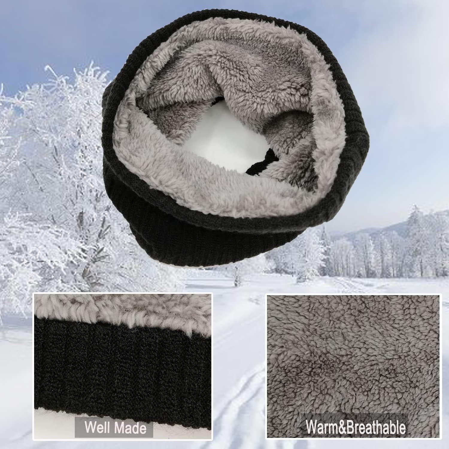 Detalle de lifwimner cuello térmico tubular invierno 2 piezas