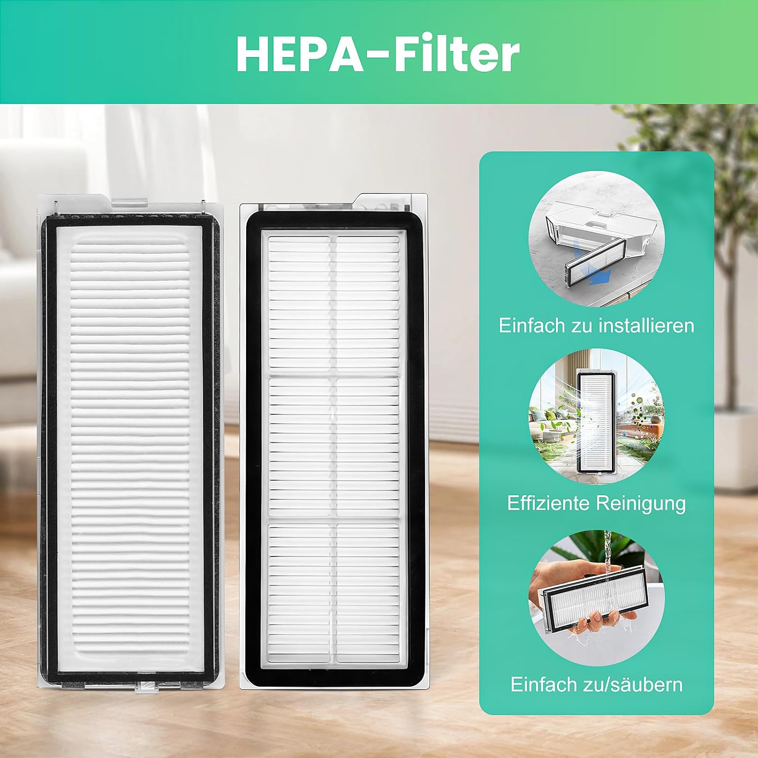 Detalle de NIXOOT 8er HEPA Filter für Qrevo S