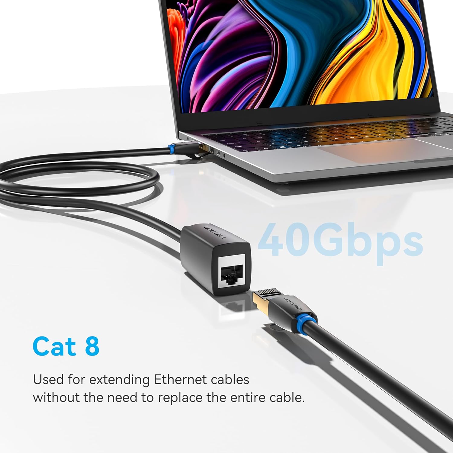 Thumbnail 1 de VENTION Cat8 5m Ethernet Extension Cable review