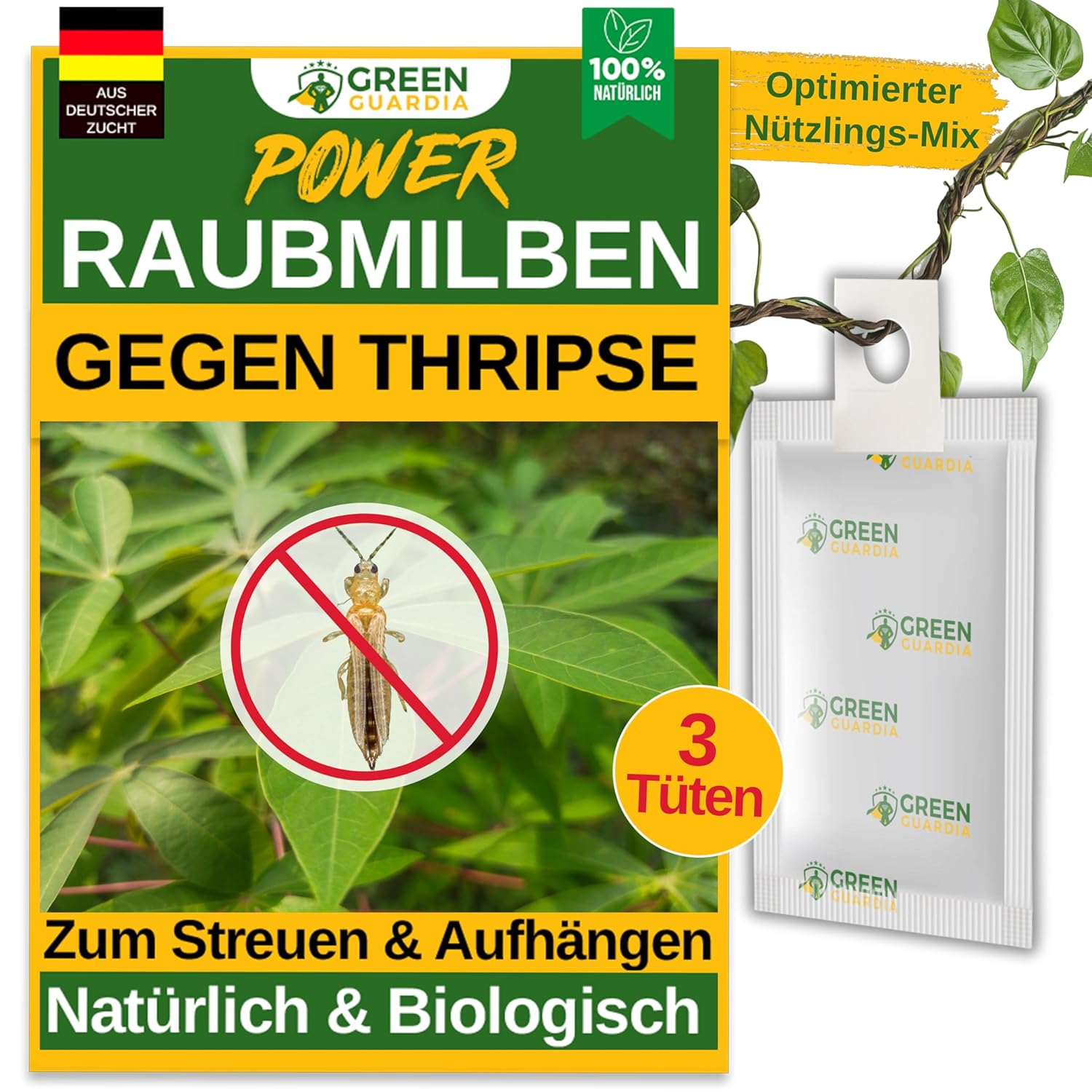 GREEN GUARDIA Thrips-Biokontrolle 3 Tüten