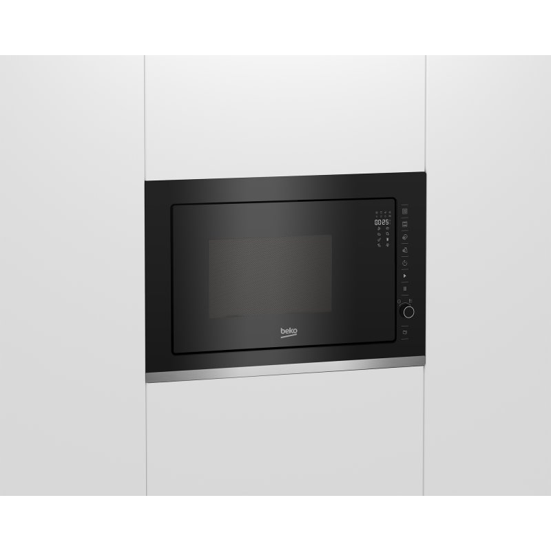 Detalle 2 de Beko 25333 X microondas integrable con grill de 25 L y acero inoxidable