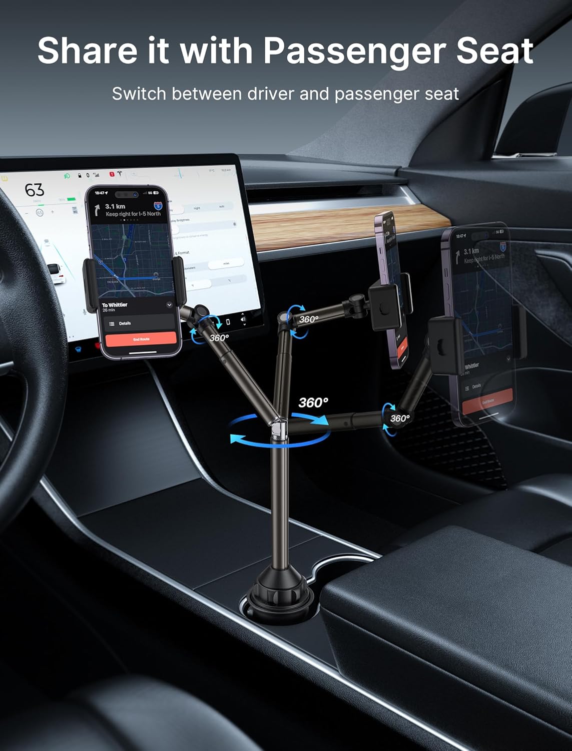 Thumbnail 3 de JSAUX Support porte-gobelet 11,6–16,6 pouces