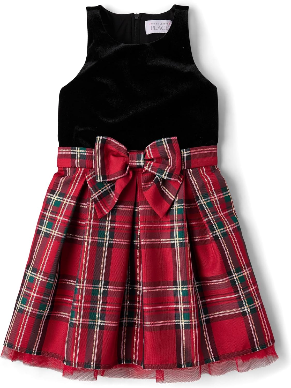Detalle de The Children's Place Girls Dressy Dress, Sleeveless – Elegant Mesh Overlay Play Dress