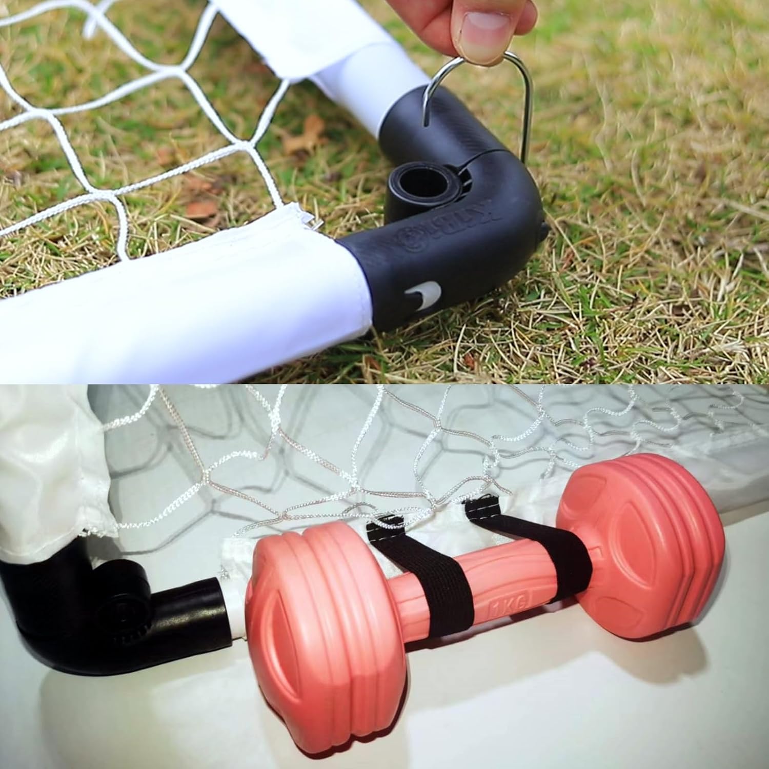 Detalle de LZHDZQD Kids Foldable Mini Football Goal (Indoor/Outdoor) with Carry Bag & Hooks