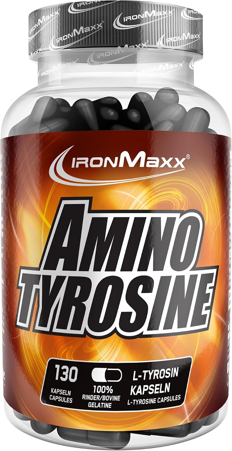 Detalle de IronMaxx Amino Tyrosin – 130 Kapseln, L-Tyrosin 700 mg pro Kapsel