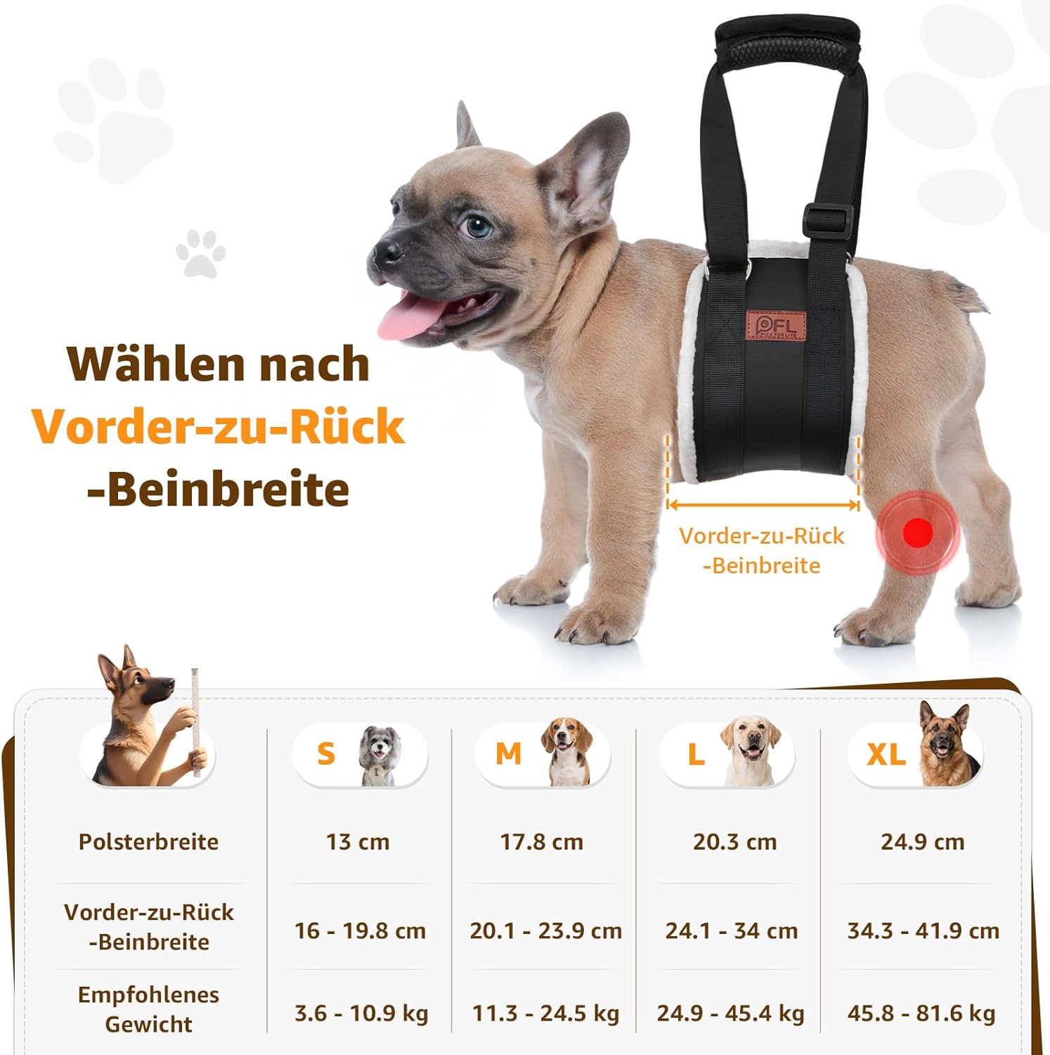 Thumbnail 1 de Verstellbare Hunde Tragehilfe für kleine Hunde