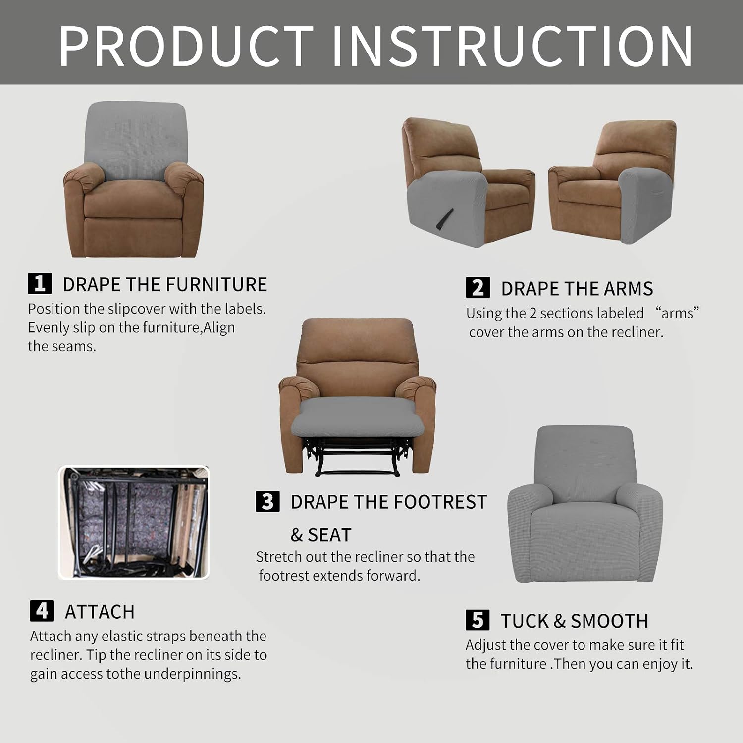 Thumbnail 6 de Easy-Going Recliner Slipcover X-Large