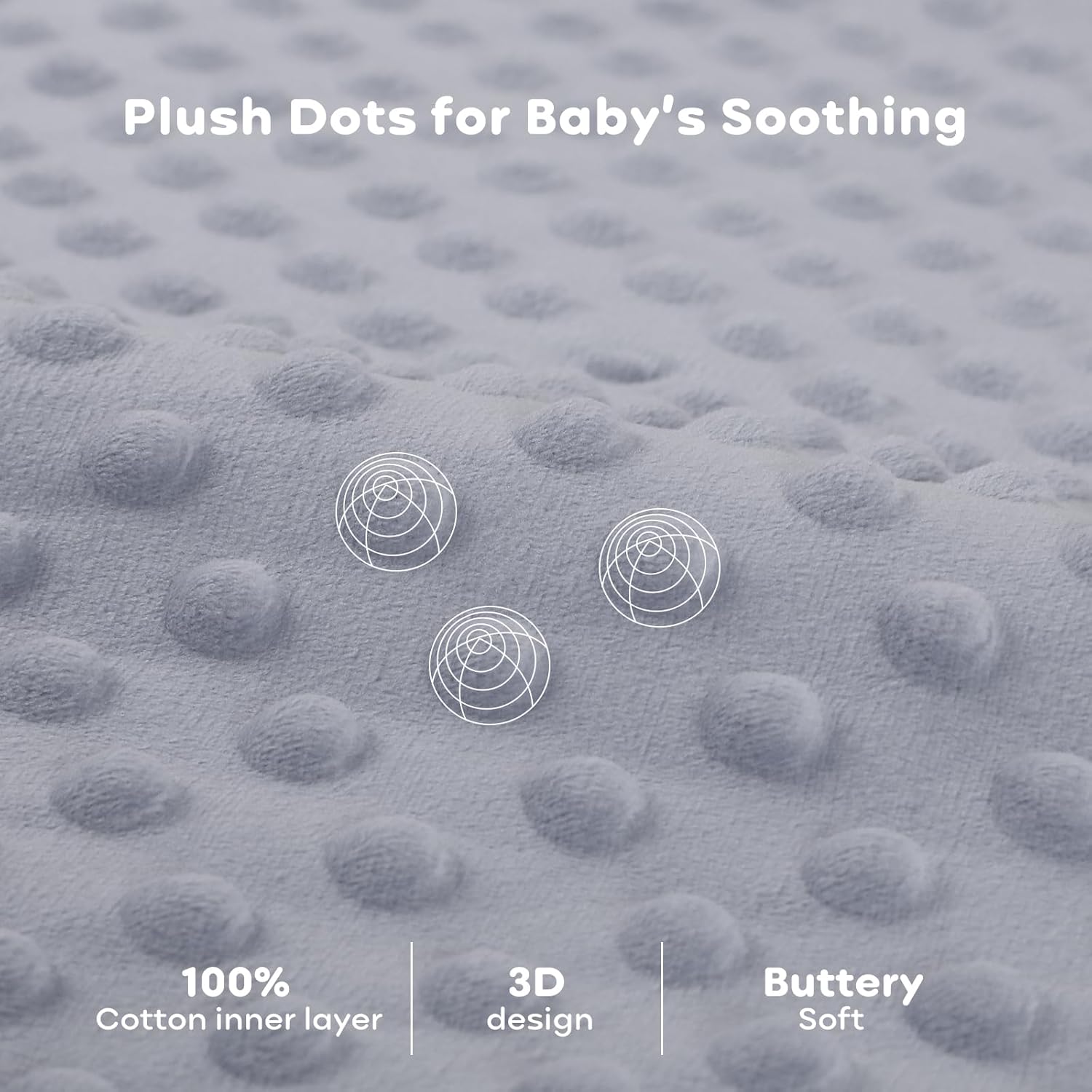 Detalle de FIEMOL Schlafsack Baby 0–6 Monate 1,5 Tog mit Plüschpunkten (2er Pack, Blau & Grau, ärmellos)