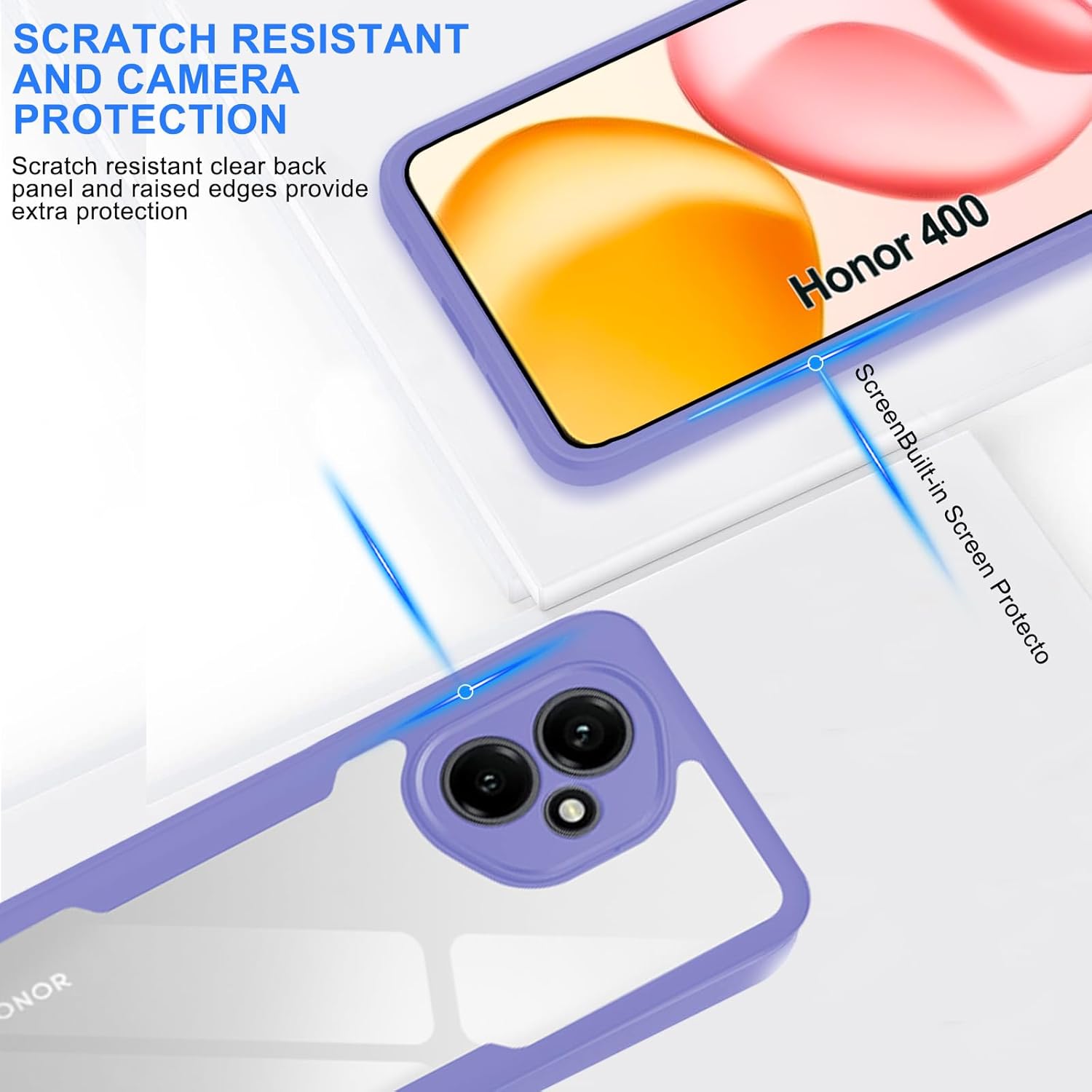 Thumbnail 2 de WeiCase Hülle für Honor 400 5G – Transparente 360° Schutzhülle mit Displayschutz