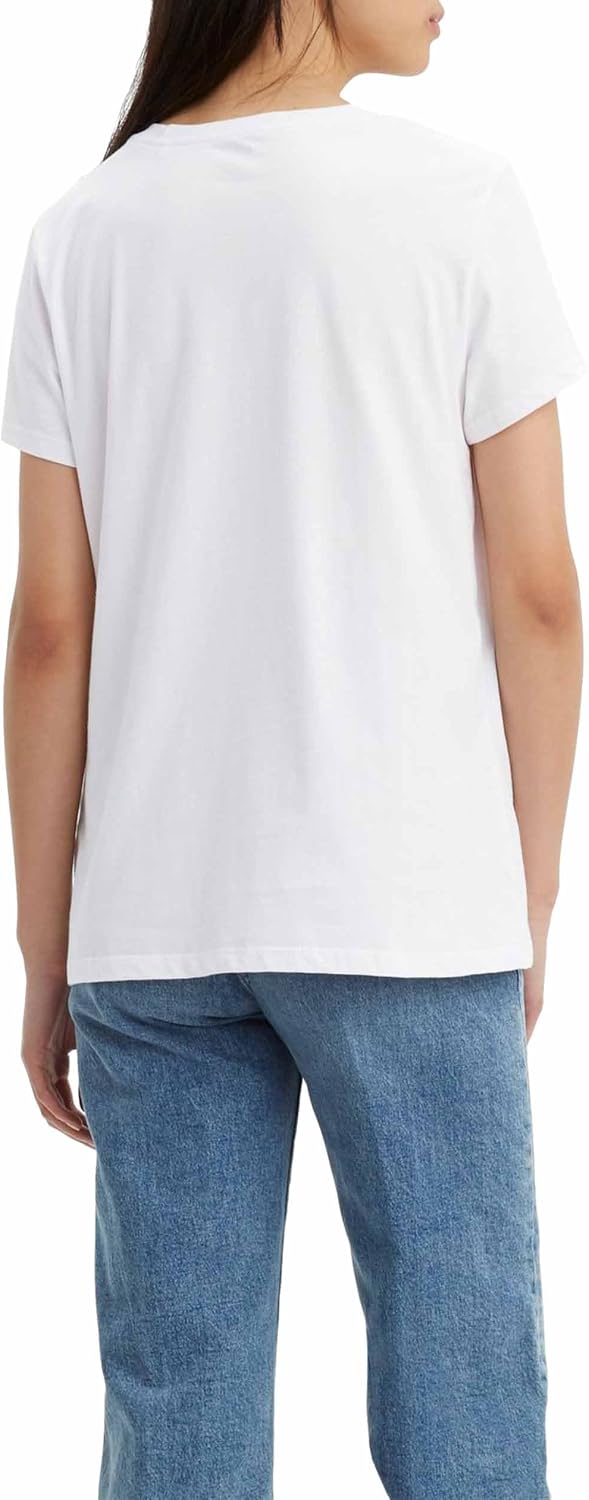 Detalle de Levi's The Perfect Tee Donna White M - T-shirt sporty dal taglio regolare