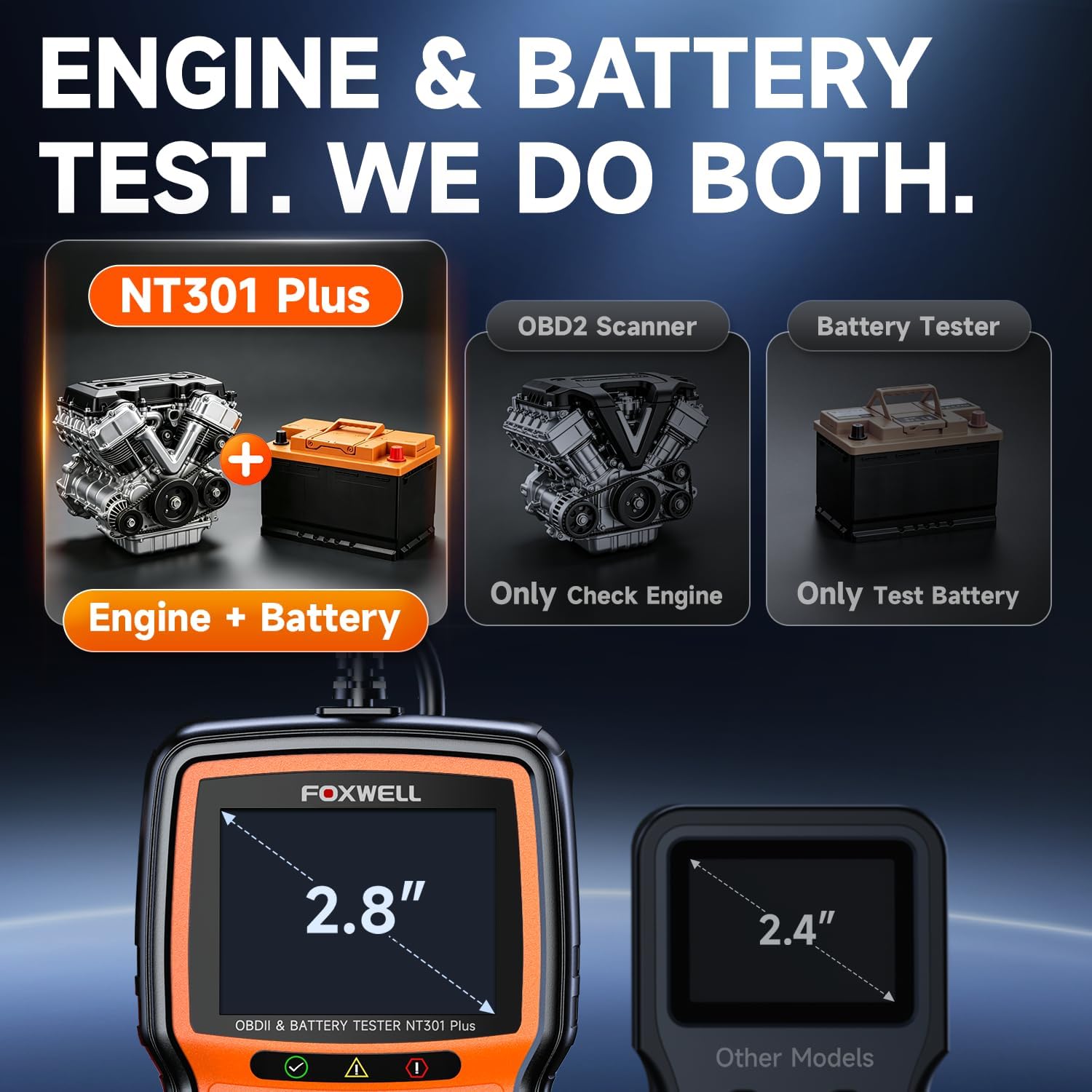 Detalle 2 de FOXWELL NT301 Plus OBD2 Scanner 12V