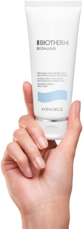 Detalle de BIOTHERM Biomains: Crema Anti-Età per Mani e Unghie, Life Plankton e Vitamina E, 100 ml