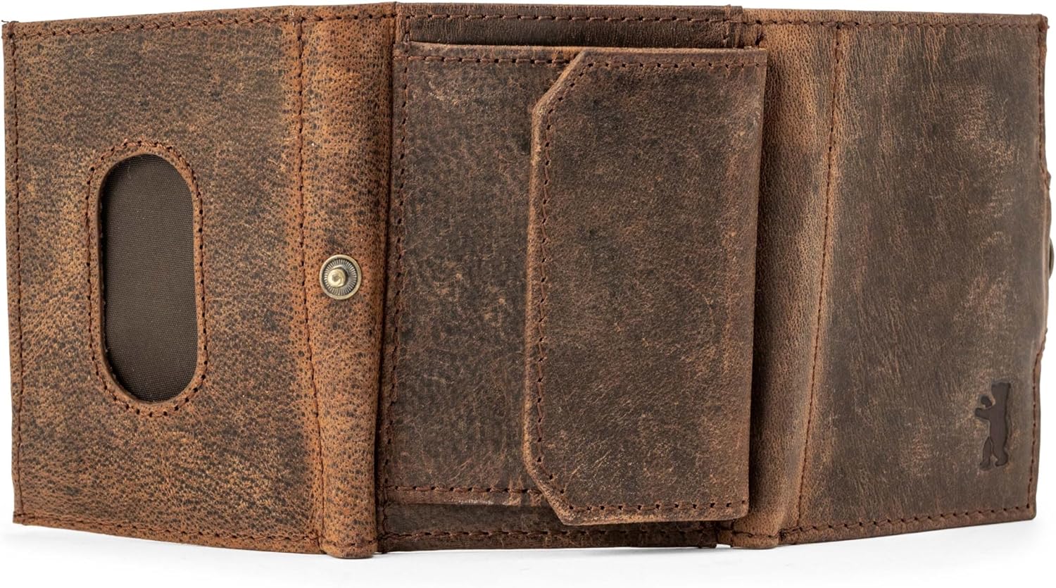 Thumbnail 2 de Berliner Bags Vintage Slim Wallet Hamburg Leder-RFID-Miniportemonnaie für Herren – Braun
