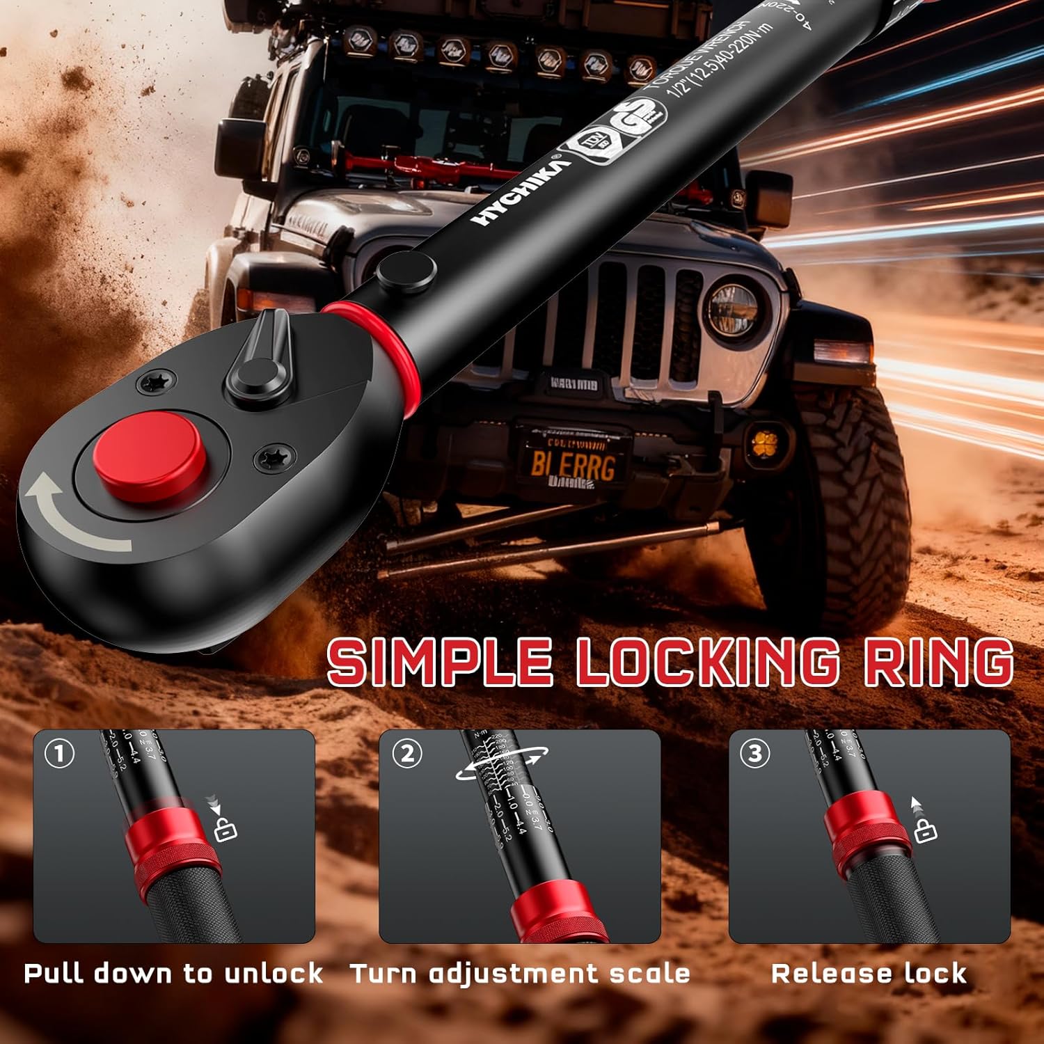 Thumbnail 3 de HYCHIKA 1/2" torque wrench 40-220 Nm