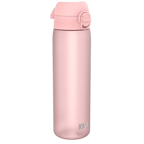 Detalle de Ion8 Water Bottle 500 ml/18 oz Rose Pink – Leak-Proof, Dishwasher Safe, BPA Free