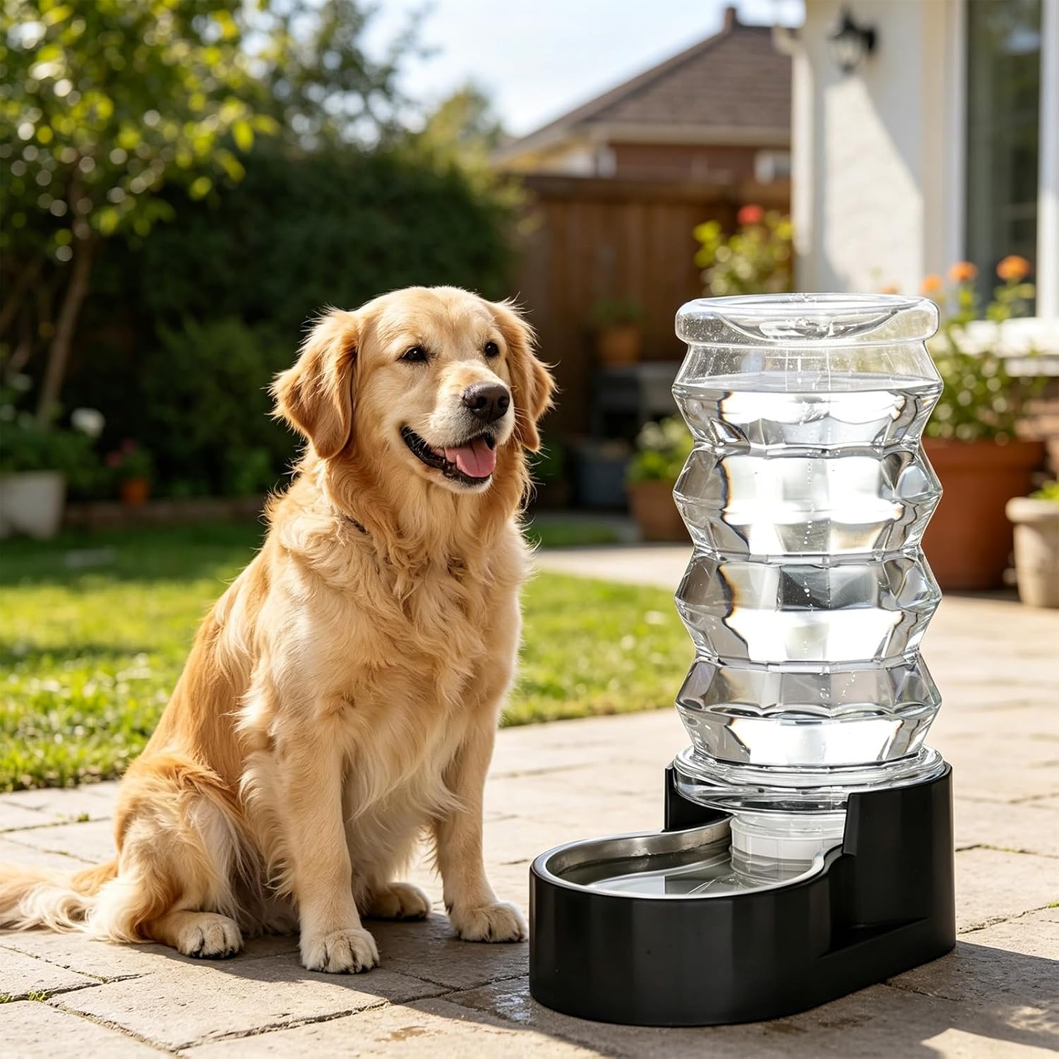 Thumbnail 4 de RIZZARI pet feeder 8L Gravity-Fed Dog Water Dispenser with Stainless Steel Bowl