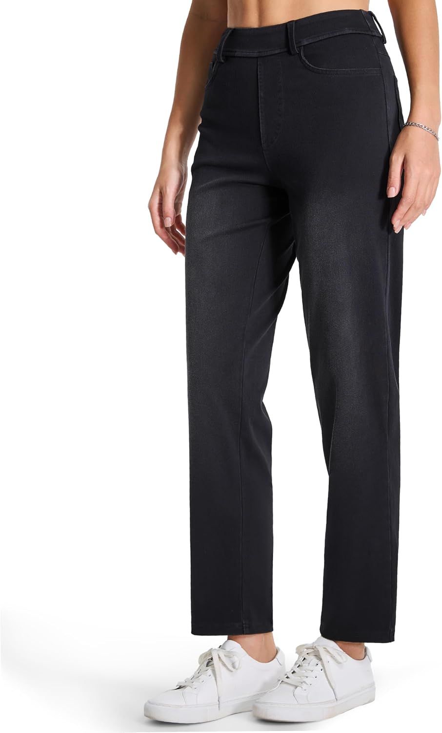 Thumbnail 1 de THE GYM PEOPLE Straight Leg Pull-On Jeans in Stretch Denim with Elastic Waist