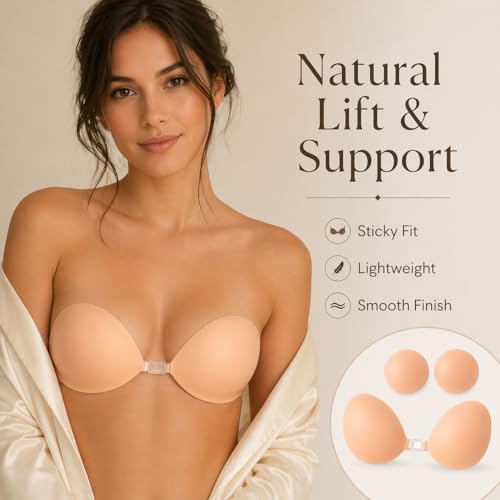 Thumbnail 6 de Bvanzo Stick On Backless Strapless Push Up Bra (UK) – Invisible Silicone Adhesive Bra
