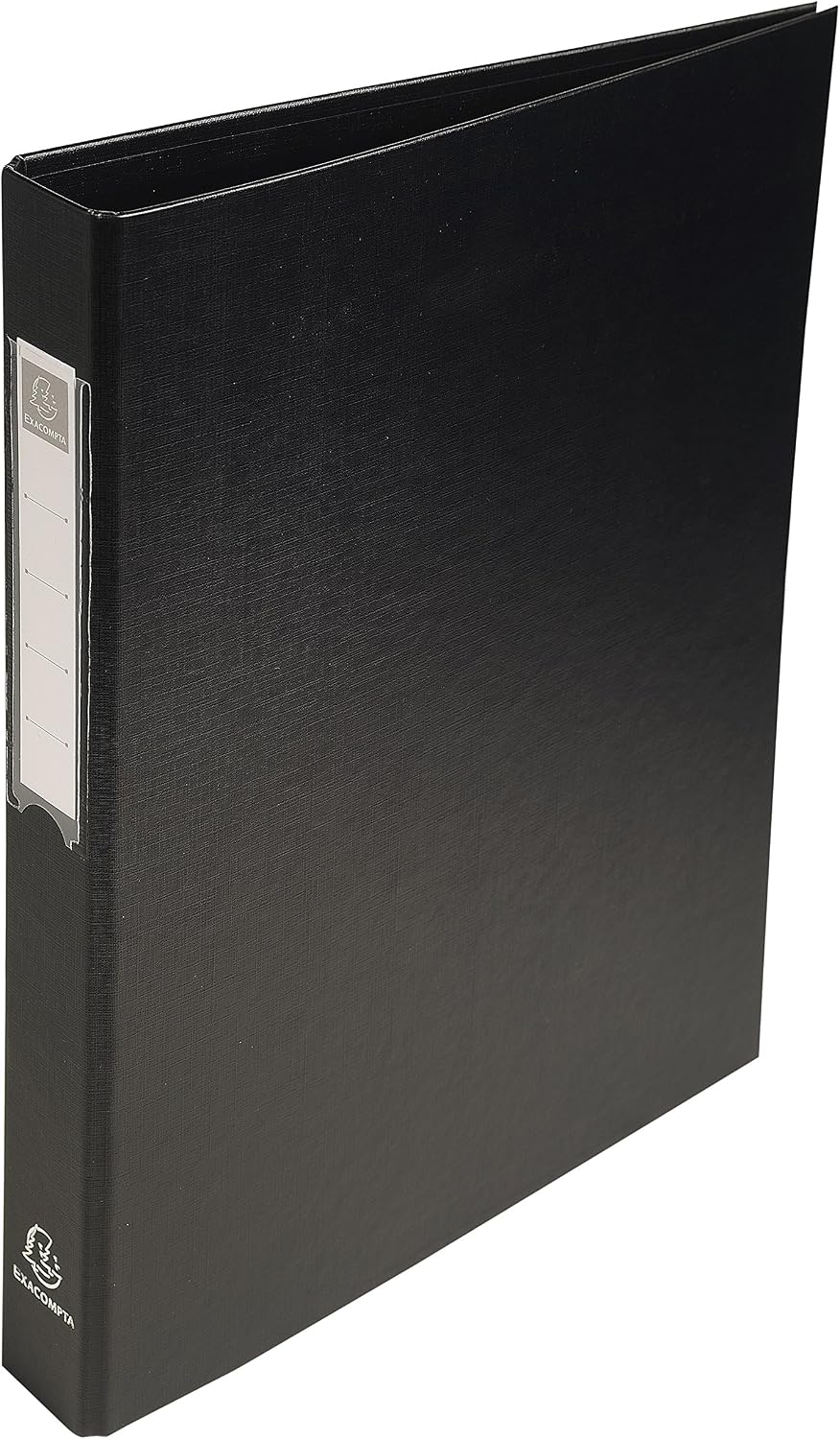 Detalle 2 de Exacompta réf. 51381E – Carton de 10 classeurs rembordés PP, 4 anneaux ronds 25 mm, dos 40 mm, format A4, noir