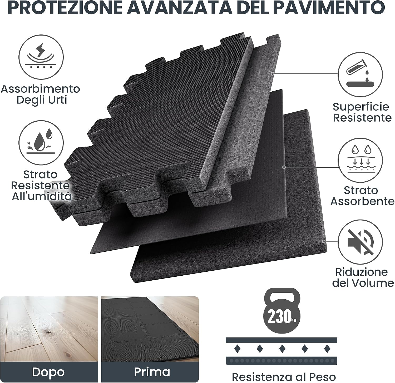 Detalle de Ultrasport tappeto palestra puzzle 5 m²