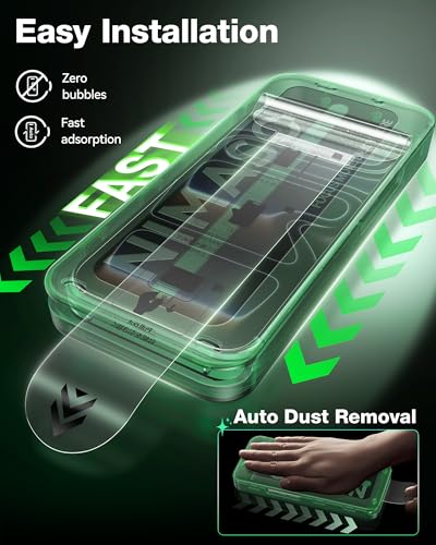 Detalle 2 de NIMASO Protector de Pantalla para iPhone 17 Pro (6.3”) – Cobertura Total, Vidrio 9H, 2 Piezas, Instalación Ultra Simple