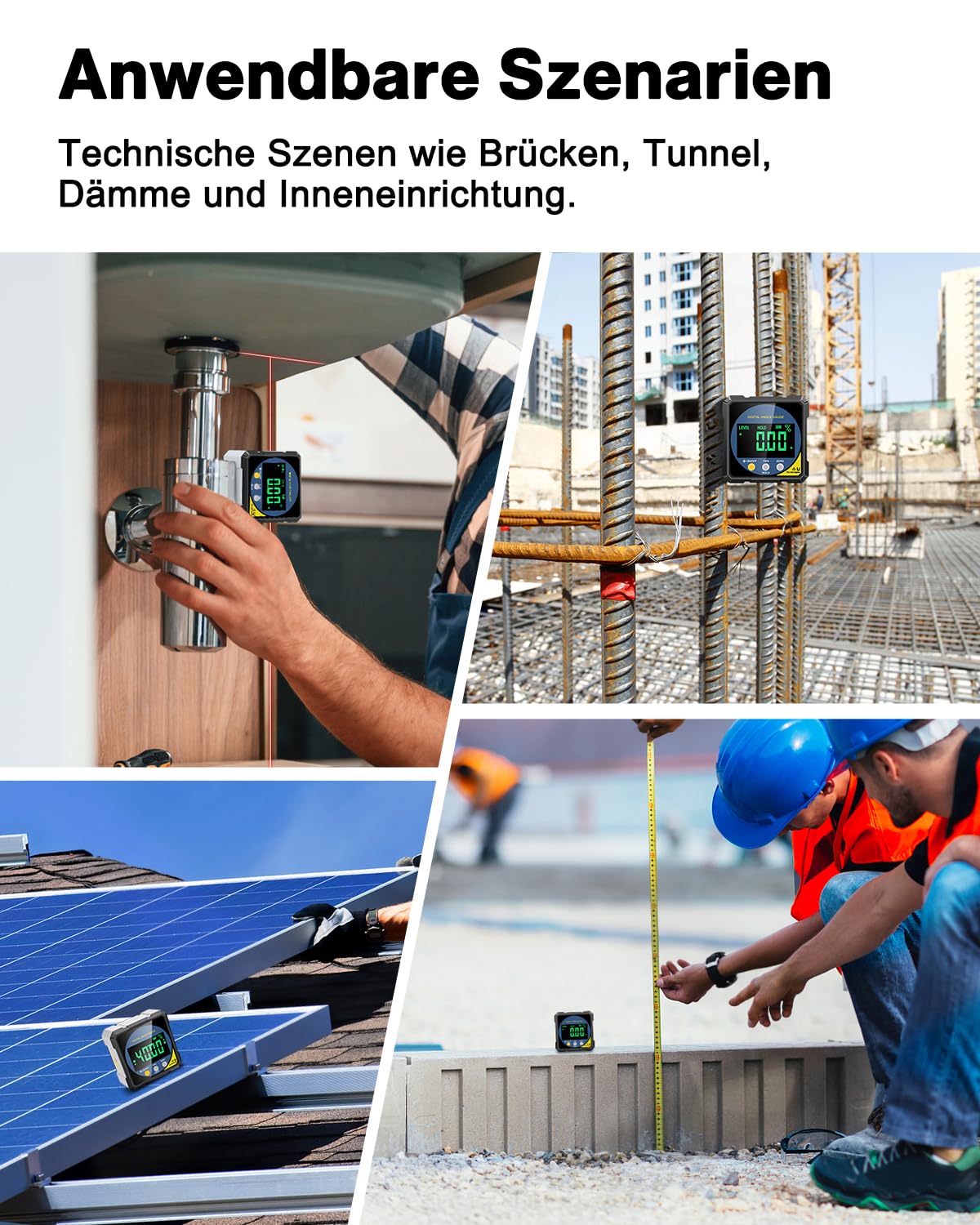Thumbnail 6 de Lytool digitaler Laser-Winkelmesser mit Magnet, doppelseitiger Laser-Linienprojektion und Type-C