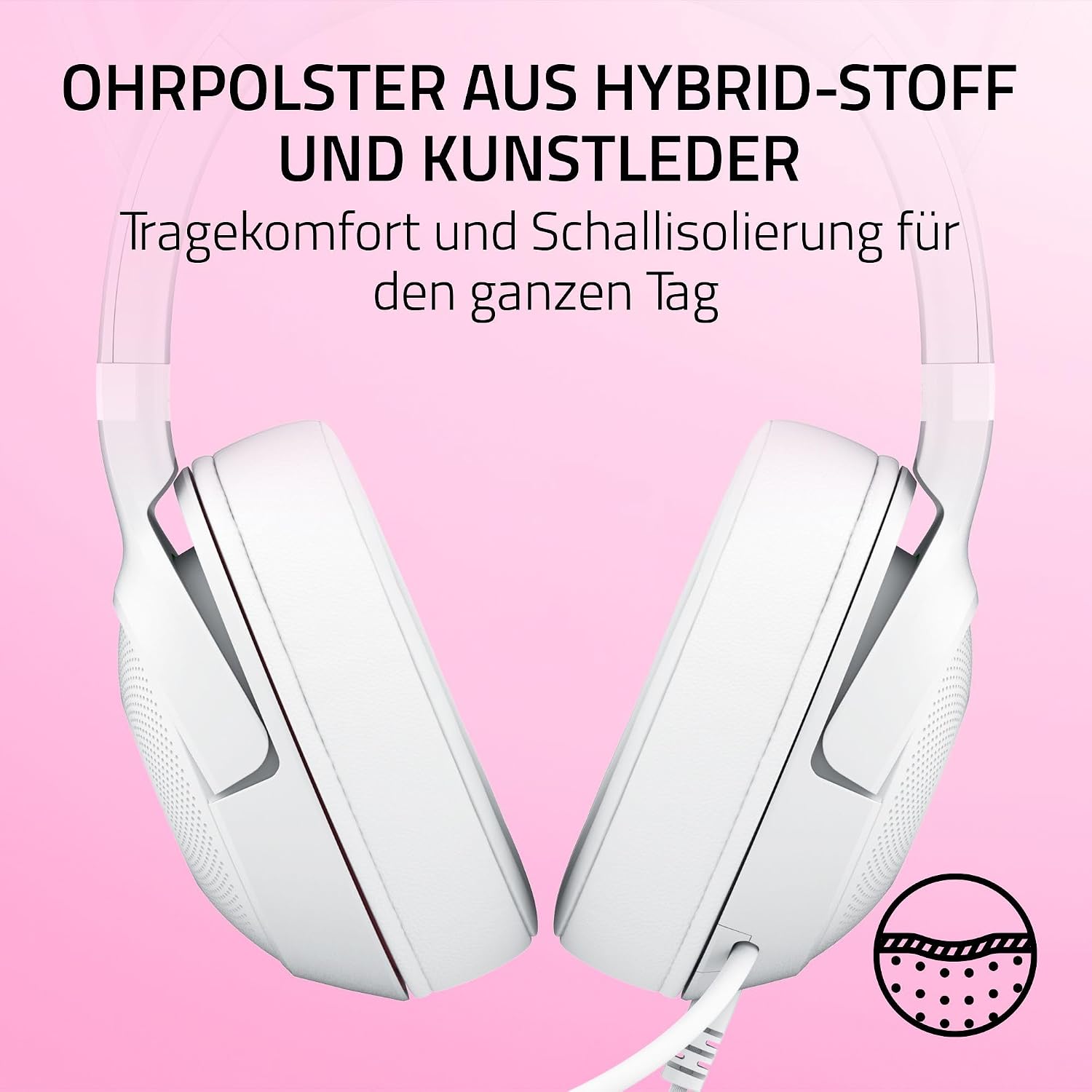 Thumbnail 6 de Razer Kraken Kitty V2 kabelgebundenes RGB-Gaming-Headset mit Kitty-Ohren, weiß