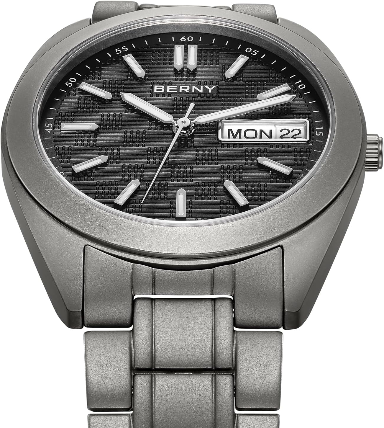 Thumbnail 2 de BERNY Titanuhr Herren – 10 ATM, Quarzwerk VJ53, Saphirglas, Titanband