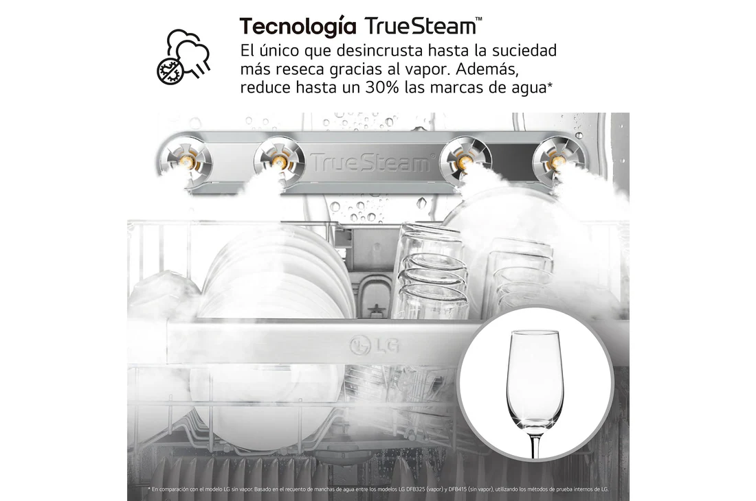 Thumbnail 5 de LG DF587HHS Outlet lavavajillas QuadWash Steam, blanco