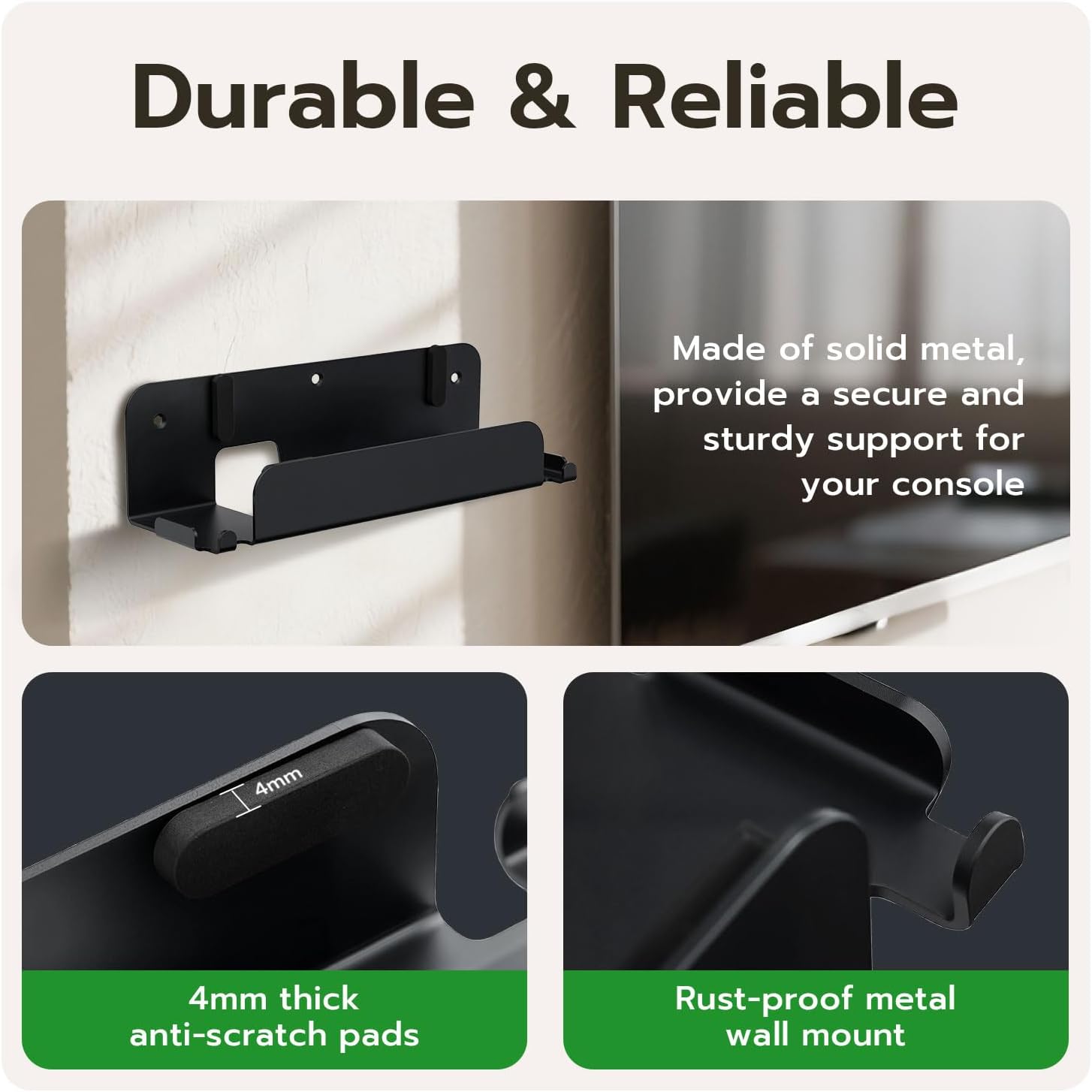 Thumbnail 2 de Tolesum Support mural en métal pour Switch 2, Dock, Joy-Con et Switch Pro noir