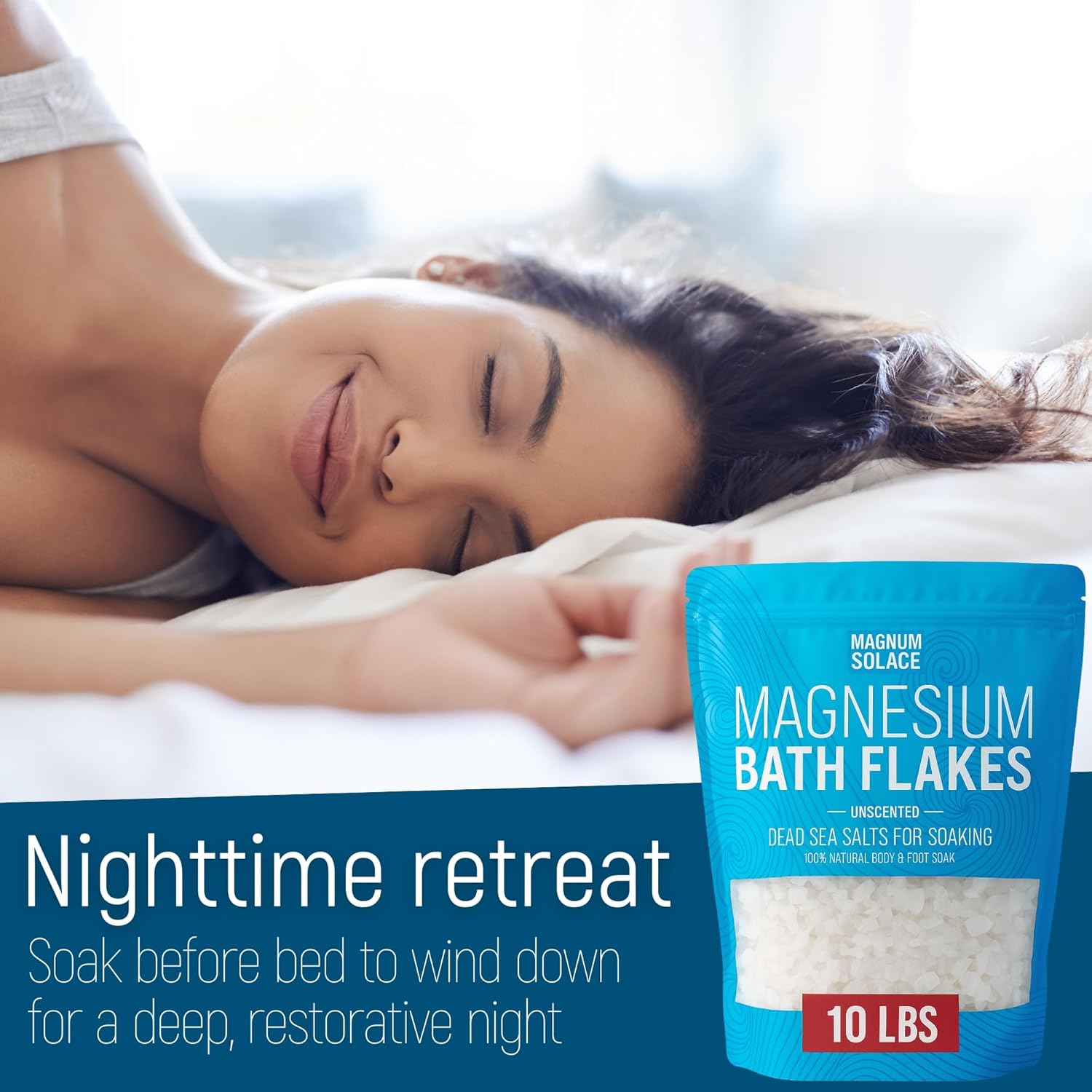 Thumbnail 4 de Magnesium Flakes for Bath: Dead Sea Magnesium Chloride for Soaking (10 LBS)
