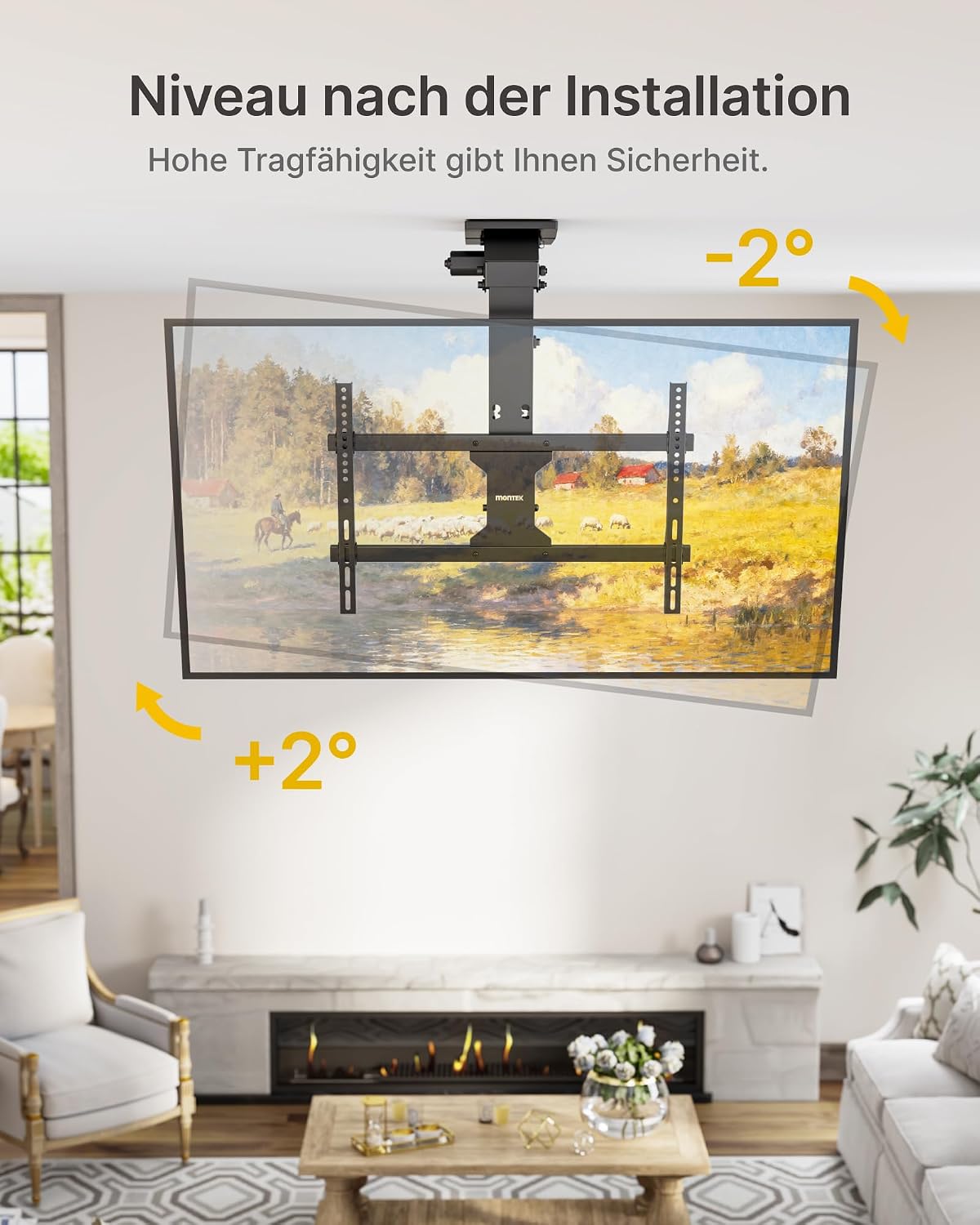 Thumbnail 6 de monTEK Deckenhalterung elektrisch 37–75 Zoll – Leicht bedienbar, motorisiert, Tragkraft bis 45 kg