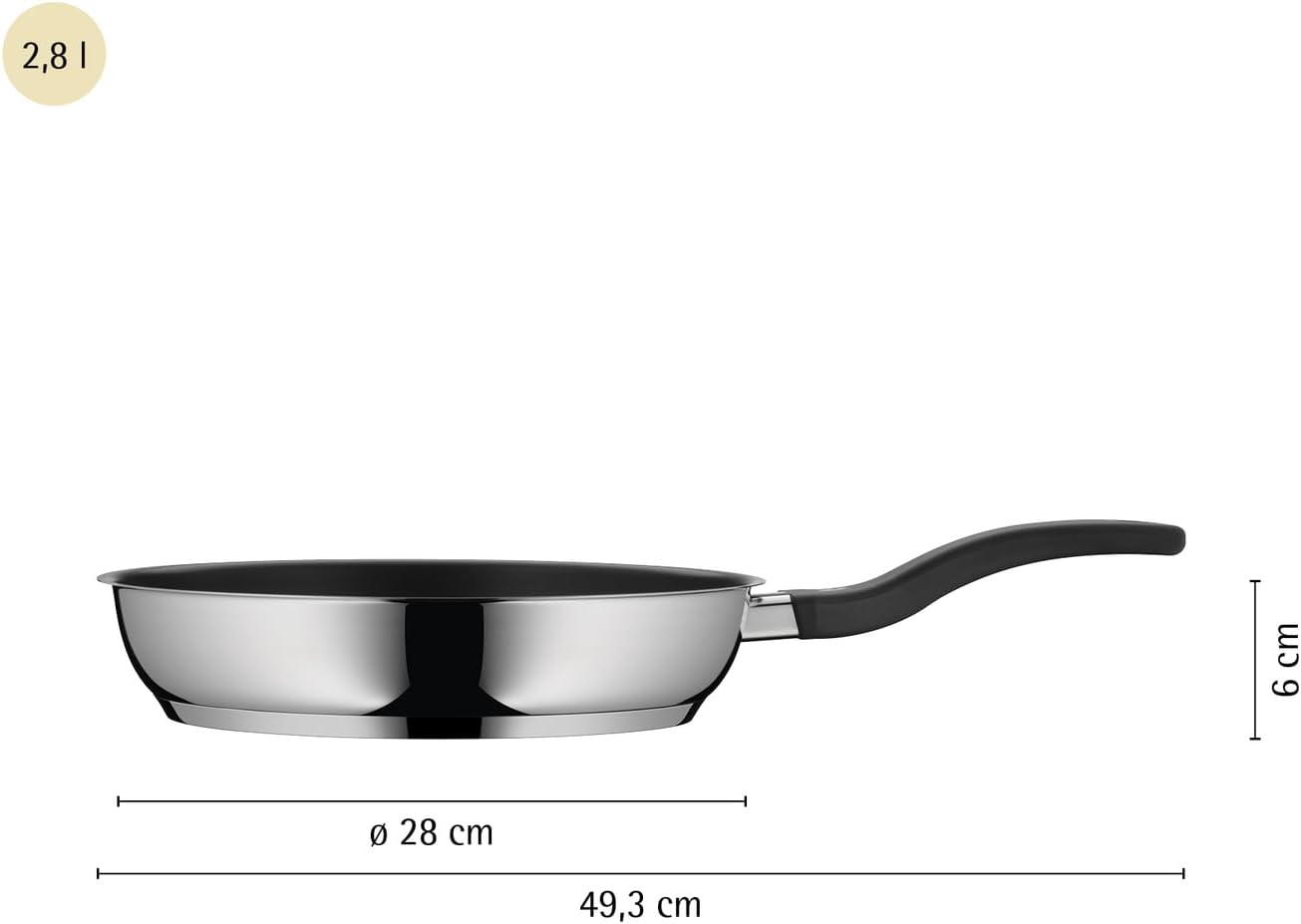 Thumbnail 5 de WMF Devil Bratpfanne 28 cm – Cromargan Edelstahl, Antihaftbeschichtung, induktionsgeeignet