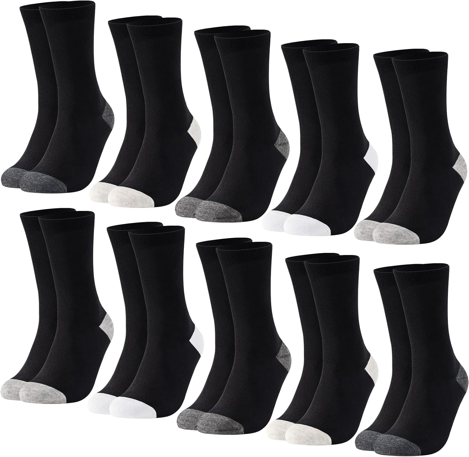 Detalle de SockWaddles tunna långa damsockor i bomull – sömlös tå och förstärkt häl
