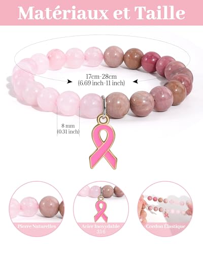 Detalle 2 de VU100 bracelet ruban rose avec cordon élastique