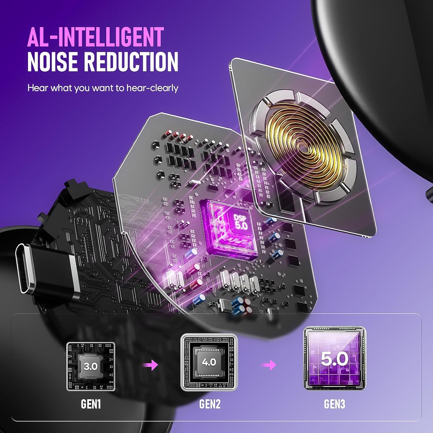 Thumbnail 2 de Yigeliter 72GB Magnetic Digital Voice Recorder (5200Hrs) with Voice Activation and USB-C Audio Dictaphone