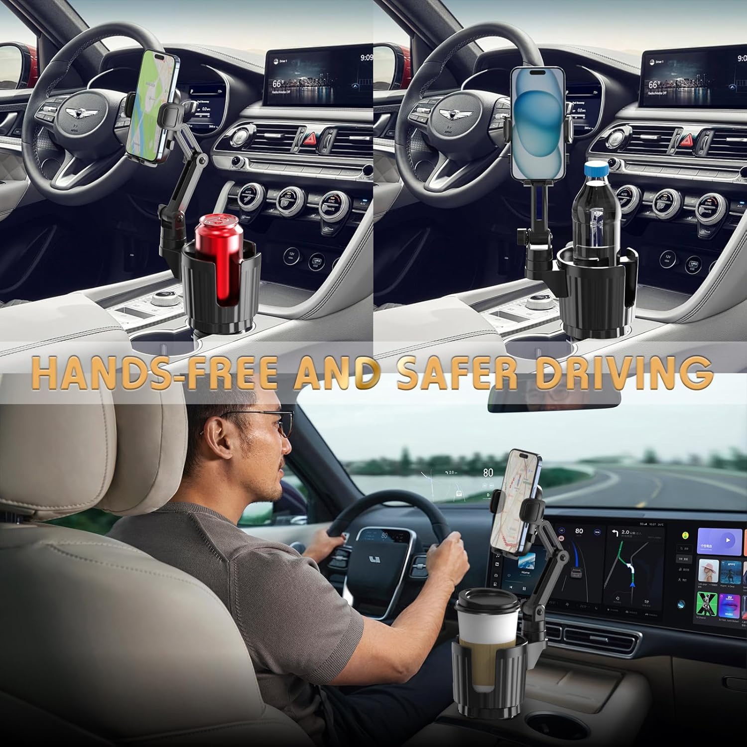 Thumbnail 6 de Universal Cup Holder Expander Phone Mount 360°
