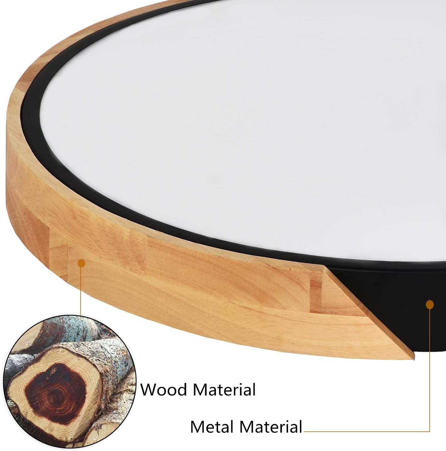 Thumbnail 3 de NAANN efb0abed-f7cd-4d6f-a0e6-74ddf465203c Black Flush-Mount LED Ceiling Light