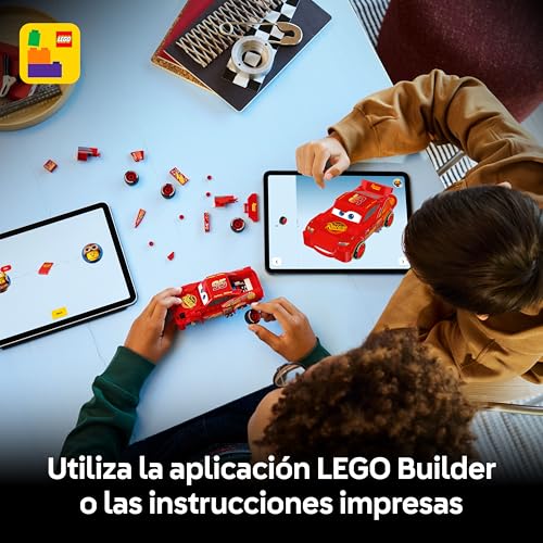Detalle de LEGO Speed Champions Rayo McQueen 77255, coche de construcción de 270 piezas